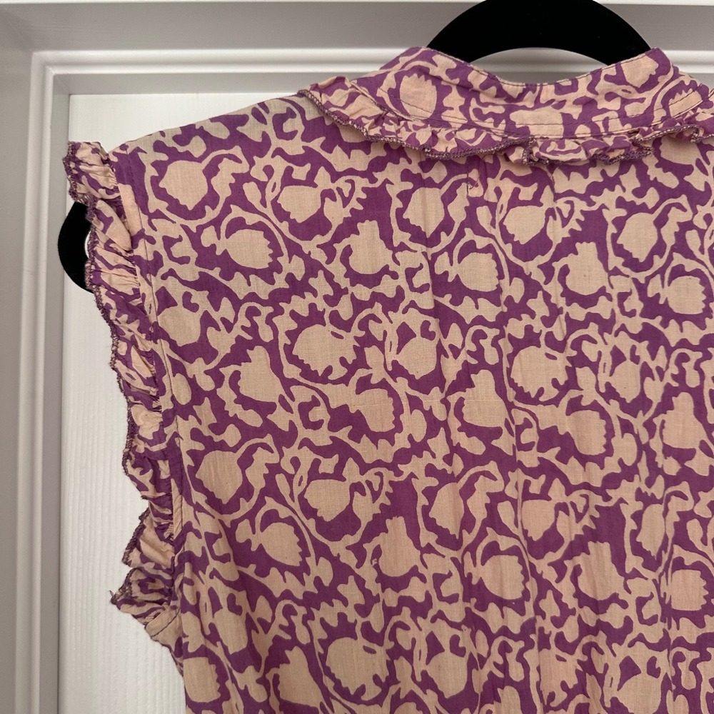 Perry Walker The Martha II Purple Floral Bohemian Maxi Dress Size Medium - Picture 8 of 14
